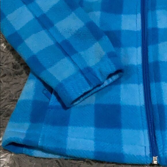 Columbia Fleece Jacket size M EUC blue checkered - Picture 4 of 7
